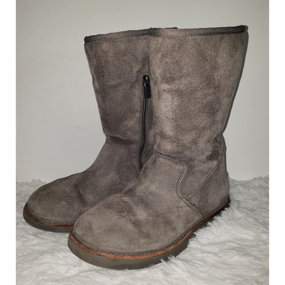 UGG Women's Gray Suede Winter Boots - Picture 2 of 12